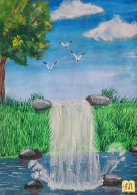 Водограй (гуаш)